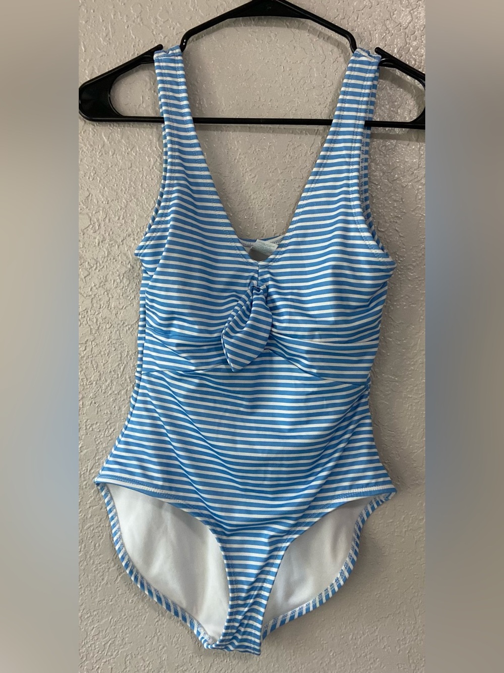 Outdoor Oasis Blue & White Striped Swimsuit